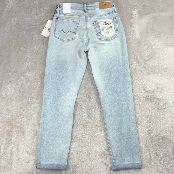 NWT 7 For All Mankind Jeans Womens sz 25 Josefina Slim Boyfriend Luxe Button Fly - Picture 3 of 16